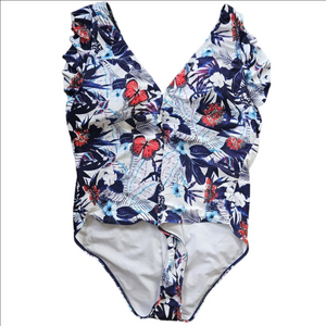 Womens Plus Size Floral Butterfly Swimwear